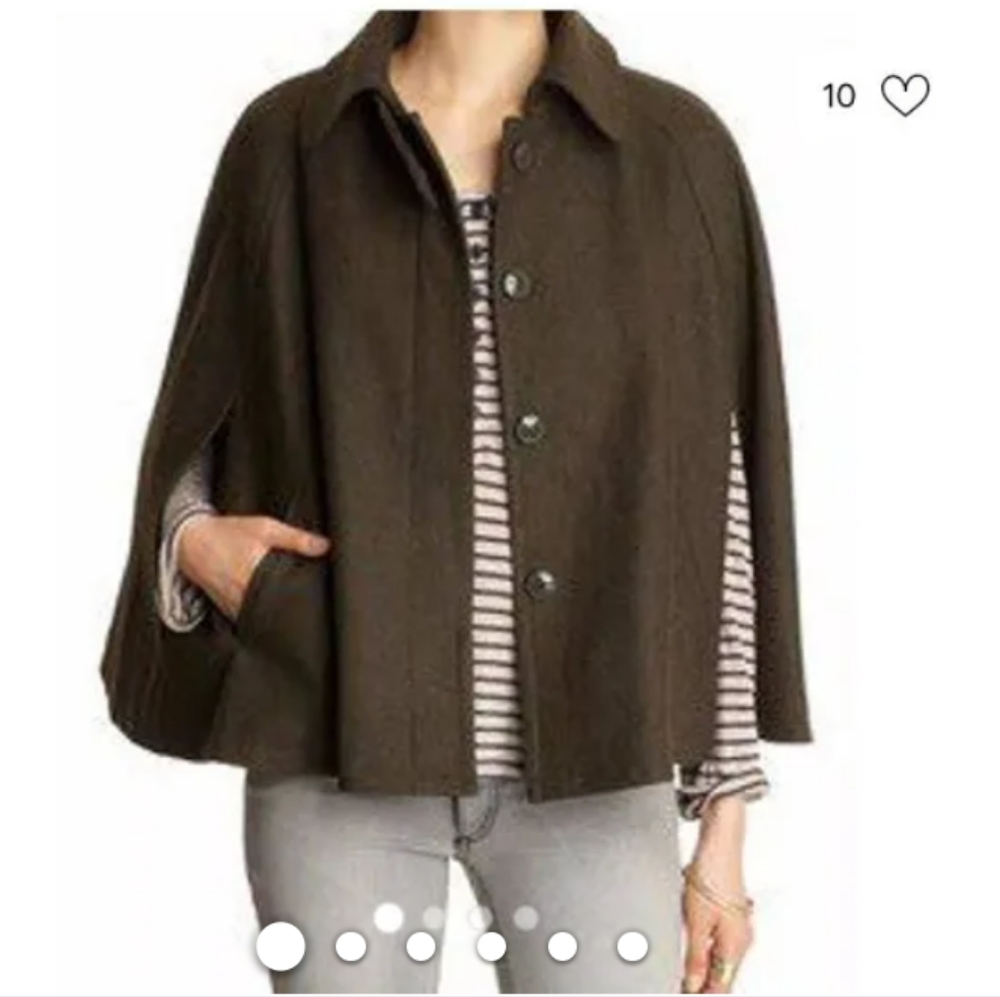 Green wool cape